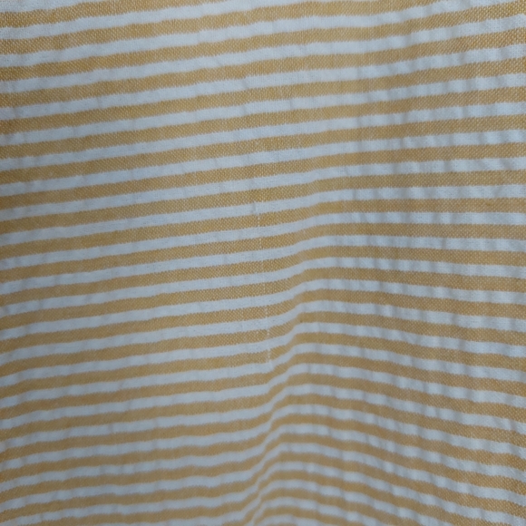 World Market Seersucker Embroidered Crochet Lace Trim Top, S/M - Picture 6 of 11